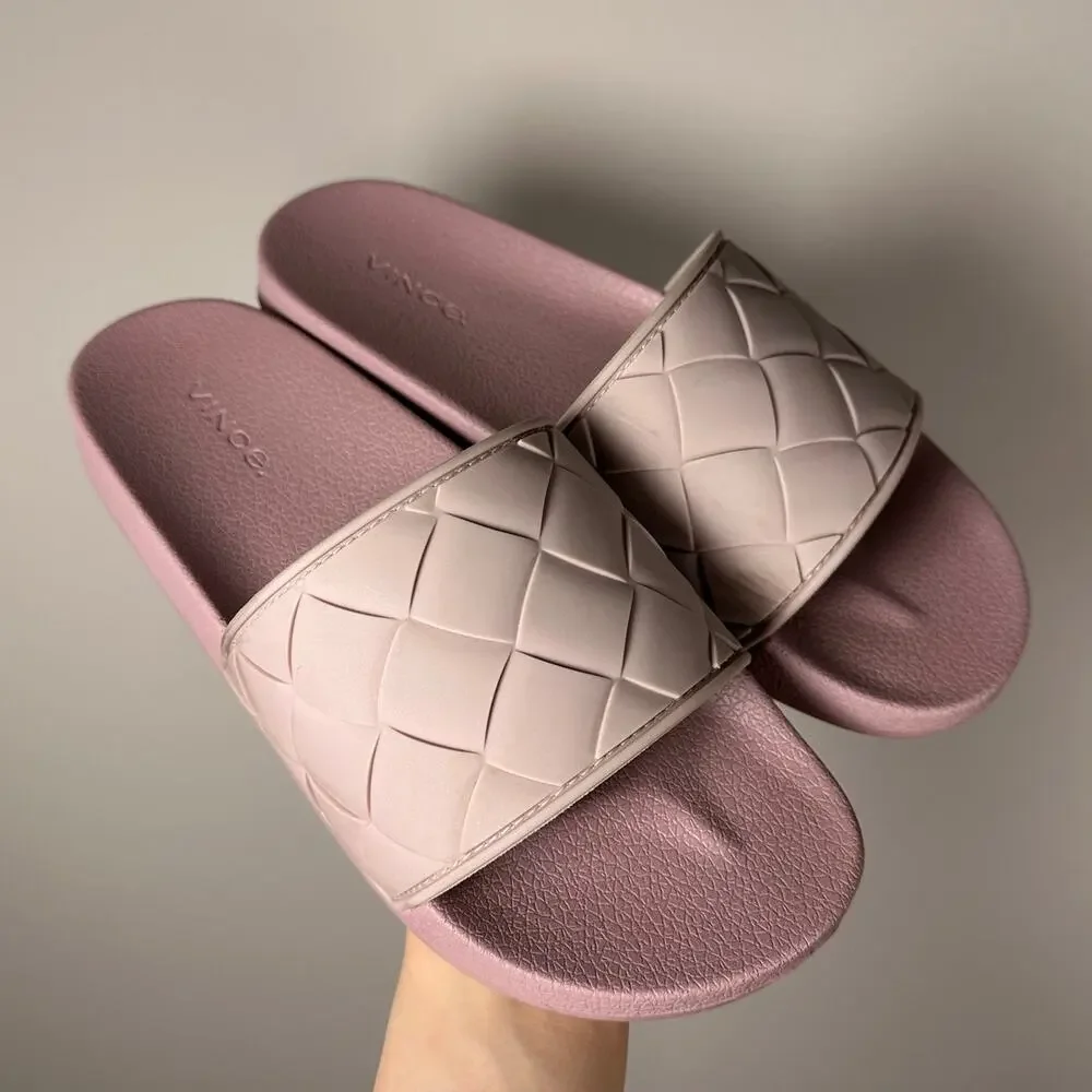 Vince Watley Eva Pink Himalayan Slides Sandals Women's 10